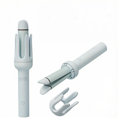 PYHO 2in1 전자동 고데기 가벼운 세라믹 코팅 온도 조절 웨이브 초보자 추천 선물용, BJ19, 블루