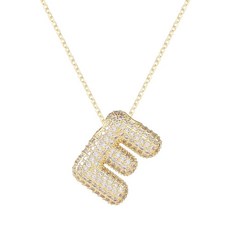 Necklace for Women Gold Alphabet Necklace Crystal Personalized Diamond Letter Necklace Initial Pen