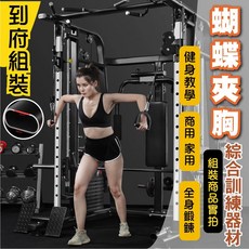 蝴蝶夾胸史密斯龍門架 台灣到府服務 多功能綜合訓練健身房器材 重訓飛鳥, 1個