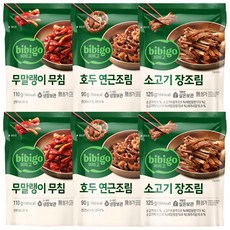 비비고 반찬(무말랭이2+호두연근조림2+소고기장조림2), 1세트, 650g
