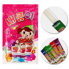 새쿰이 새콤달콤한 콜라 포도 딸기 오렌지맛 츄잉 캔디 스틱 카라멜, 25g, 14개