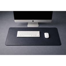 Moody 프리미엄 가죽 마우스 장패드 데스크매트 대형 L사이즈 900x400, 1개, 블랙(Black)