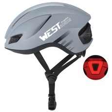 시그니처베이지 자전거 킥보드 초경량 후미등 헬멧 YPZ439, 포인트 그레이, 1개