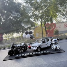 장식모형 조각 조롱박 두루미 장식 물감강아지 피규어 해마 병사 경관 가게 수작업 소품 장식인형 공원 자동차전화번호, 1개, 2_퍼플 블랙 G 주차 표지판