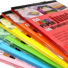 [동화오피스] 두성종이 OA 팬시페이퍼 80g 100매 / A4 색지 용지, 100개, J01 혼합