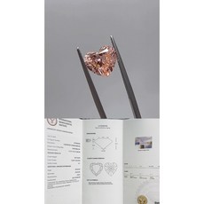 三克拉心形櫻花粉彩鑽 未來鑽石批發 培育鑽石批發 GIA/IGI鑽石證書 八心八劍無螢光 高顏色高淨度, 1個