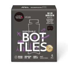 六甲村 寬口徑拋棄式奶瓶補充包 5入 | 拋棄式奶瓶 衛生安全 寬口設計, 1個, 透明