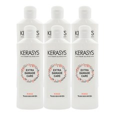 애경 케라시스 엑스트라 데미지 케어 린스 180mx6통 손상모발 여행용 헤어케어, 180ml, 6개