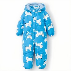 오즈키즈 남아용 스노우베어 올인원 스키복 상하의 세트