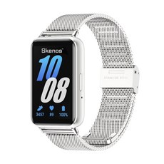 SKENOS 갤럭시 핏3 메탈스트랩 밀레니즈 루프 밴드 Galaxy Fit 3, 버클형, 실버, 1개