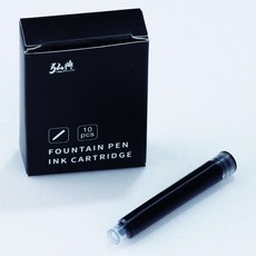 弘典 鋼筆墨水匣 卡式墨水管 黑色/藍色 10入, 1個, 黑色卡式墨水 一盒10入