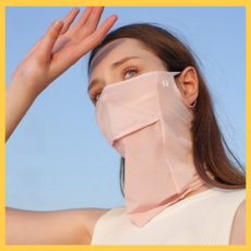 Live Shop 防紫外線高爾夫面罩, 淺粉色