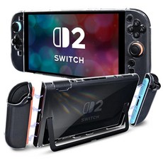 DLseego Nintendo Switch 2(2025)용 투명 하드 케이스 분리형 소프트 TPU JoyCon 컨트롤러 보호 커버 포함 - 충격 방지 및 긁힘 방지 콘솔 셸, DLseego Nintendo Switch 2(2025
