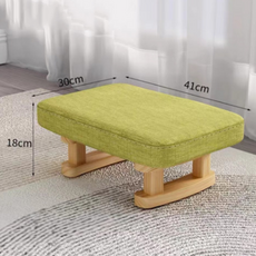 벨라시엘 패브릭 발받침대 스툴, 그린