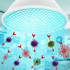 UV 소독제 빛 E27 LED UVC 전구 60 80 126 200 300led 자외선 살균기 램프 110V 220V 살균 (기본 유형-E27 85-265V 와트-60leds), 1개