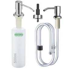 스틸터틀 매립형 물비누 디스펜서, 1개, 실버1.2M