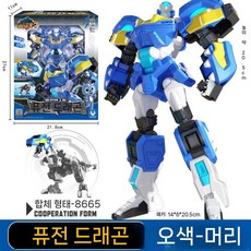 슈퍼티라킹 로봇 변신 미니특공대 공룡파워 합체 장난감, Fule 8665, 1개
