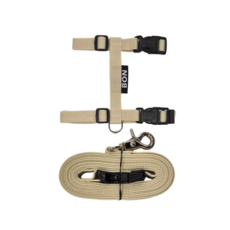 고양이 H하네스가슴줄+핸즈프리리드줄2M / 9색상 / 자묘용 / 성묘용 / 고양이용품, 베이지, 1개