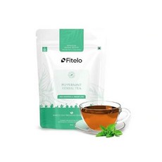 Fitelo Peppermint Herbal Green Tea | 50 gm | Premium Ashwagandha Ginger & Peppermint Blend | Anti-I, 1개, 50g