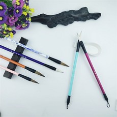 好筆 國畵毛筆套裝 勾綫小楷狼毫兼毫羊毫湖筆 大中小學生工筆畵初學者, 六支套裝, 1個