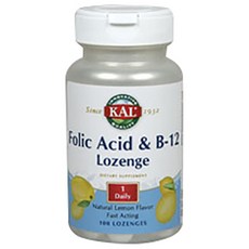 KAL 菸鹼酸B12喉糖 檸檬風味, 1個, 100 件