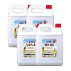샘표 합성향없는 대용량/업소용/말통 양조식초 5L 4개, 1개