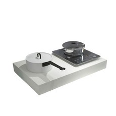 燃氣灶蓋板置物架, 白色, 1套