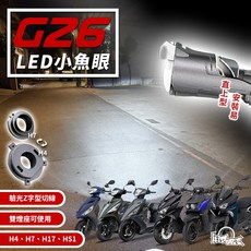 星爵 G26 小魚眼 LED 魚眼大燈 H4 HS1 H17 H7 LED 燈泡 直上型 魚眼 勁戰 RCS, 1個, G26 LED小魚眼-白光