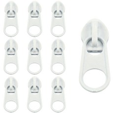 Joeunmall 5호 홈패션 지퍼고리 지퍼머리 지퍼손잡이, 10개, 5호-01흰색