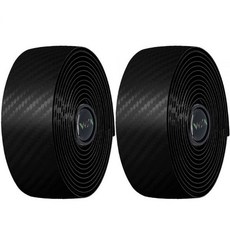 VXM 자전거 핸들바 테이프 카본 파이버 PU&EVA 로드 바이크 바 테이프 미끄럼 방지 사이클링 핸들 랩 마운틴 바이크용 1세트당 2롤 (블랙) 124239, Black