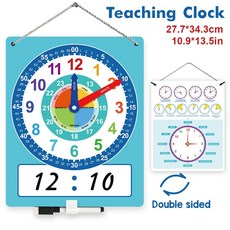 促銷 國小鍾錶模型時鍾敎學時間認知24小時製老師敎學敎具非聯動 番茄書屋, 時鐘模型