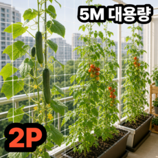 코일리룸 식물 그물망 오이 덩쿨 텃밭 지지망, 2개