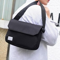 메신저백 크로스 블랙 데일리 심플 학생 가방, 본상품