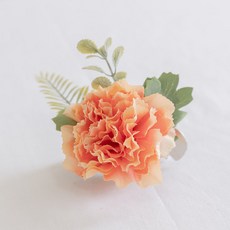 행복 카네이션 고급 플라워 커튼집게 13cm 어버이날 스승의날 조화 꽃 소품, 6개, 오렌지