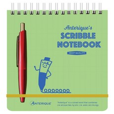ANTERIQUE 迷你筆記本 附迷你原子筆 ME7S, 1個, 綠色