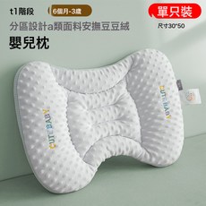 兒童分科學護脊區枕1-3-6歲以上嬰兒枕頭6個月寶寶枕四季幼兒園枕, 藍色【30*50cm單隻】3個月到3歲