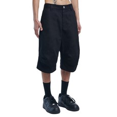 [노매뉴얼] KNEE DARTS WORK SHORTS - BLACK