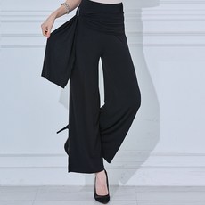 까르죠아 스카프 벨트 와이드팬츠 여자댄스바지 여성 통바지 댄스바지 세미바지 빅사이즈