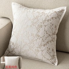 提花抱枕 磨毛布 台灣熱賣, 疏梅米白色,40*40cm抱枕套沒枕芯, 1個