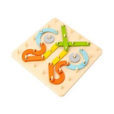 GHSHOP 나무 기하학 보드 활동 페그 보드 분류기 기하학 일치 파티 호의 3 4 5 세 어린이 아기, 21cmx21cm, 다중, 목재, 1개