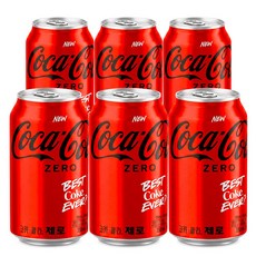코카콜라 제로, 350ml, 6개