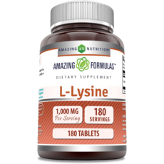 L-라이신 1000mg 아미노산 비타민 180정 6개월 고함량 대용량 미국산L-Lysine, 180 카운트, 1개