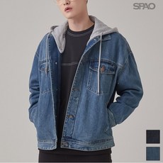 [스파오] 오버핏 후드 데님트러커 자켓 (SPJEA23C02-T)