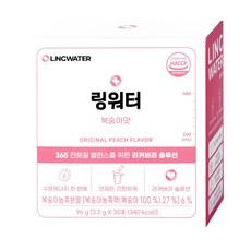링워터 복숭아맛 전해질 이온 음료 분말 30포 수분 충전, 1박스, 96g