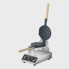 업소용 홍콩와플기계 2구 메이커 디저트 카페 크로플, 나무 손잡이 와플 오븐, 기본 색상