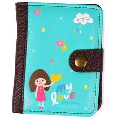 일안 심플 2단 지갑 민트 어린이지갑