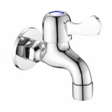 鋅合金洗衣機水龍頭 4分單冷快開水嘴 適用於麵盆/拖把池, 1個, 常規網嘴