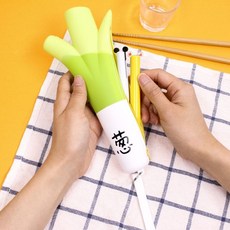 실리콘 파우치 채소 파 과일 필통 야채 대파 하하하