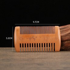 無品牌 檀木篦子細齒梳子, 1個, 印花款 桃木篦子一個裝