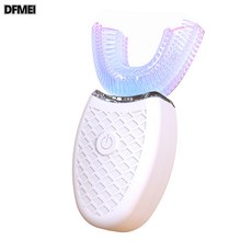 DFMEI 電動成人牙刷超聲波震動軟硅膠刷牙器便攜式成人口含懶人牙刷神器, 1個, 如圖, Y601-白色